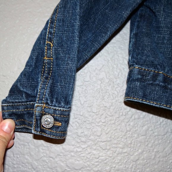 Arizona Jean Company Blue Denim Jacket with snaps Size 4 girls - Picture 4 of 6
